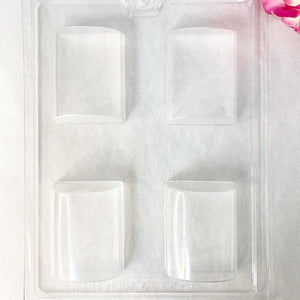 Molde plástico rectangular curvo
